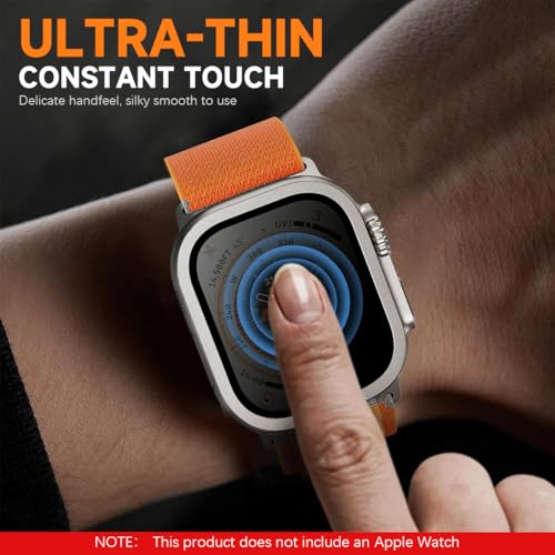 ZORBES® 2 Pack for Apple Watch Ultra 2 / Ultra 1 Screen Protector 49mm, 25 Degree Privacy 9H Tempered Glass Titanium Alloy Frame Touch Sensitive Waterproof HD Glass Film for iWatch Ultra 49mm ZORBES® 2 Pack for Apple Watch Ultra 2 / Ultra 1 Screen Protector 49mm, 25 Degree Privacy 9H Tempered Glass Titanium Alloy Frame Touch Sensitive Waterproof HD Glass Film for iWatch Ultra 49mm